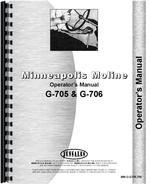Operators Manual for Minneapolis Moline G706 Tractor