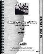 Operators Manual for Minneapolis Moline GVI Tractor