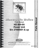 Parts Manual for Minneapolis Moline HD 800A6A Power Unit