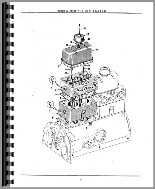 Parts Manual for Minneapolis Moline M604 Tractor Sample Page From Manual
