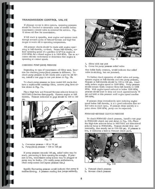 Service Manual for Minneapolis Moline MY40 Forklift Sample Page From Manual