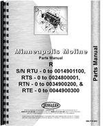 Parts Manual for Minneapolis Moline RTU Tractor