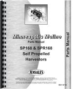 Parts Manual for Minneapolis Moline SP168 Combine