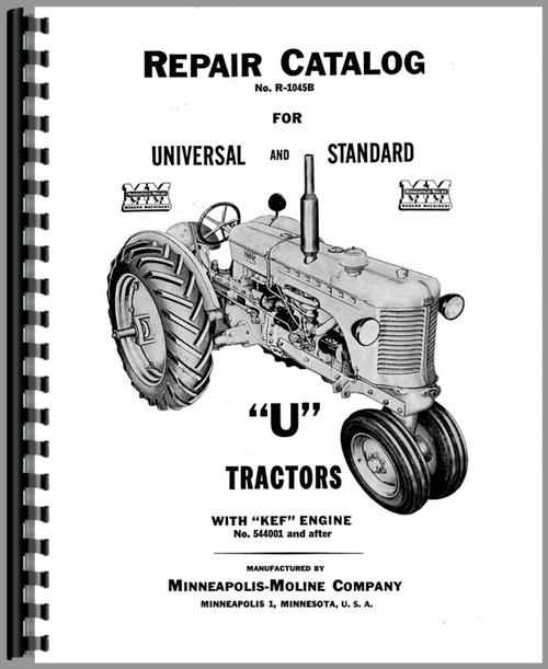 Parts Manual for Minneapolis Moline U Tractor Sample Page From Manual