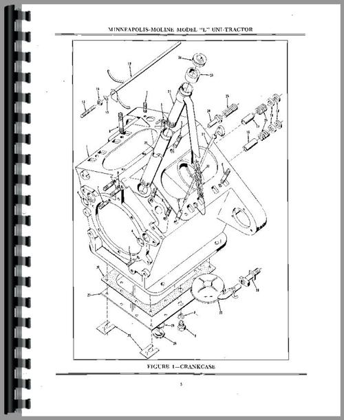 Parts Manual for Minneapolis Moline Uni-Tractor Tractor Sample Page From Manual