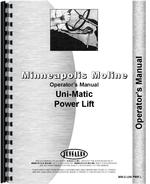 Operators Manual for Minneapolis Moline UTU Tractor