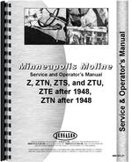 Service & Operators Manual for Minneapolis Moline ZTN Tractor