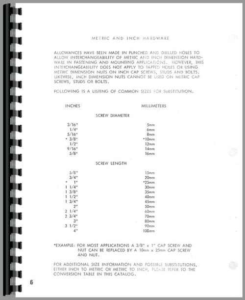 Parts Manual for New Holland 311 Baler Sample Page From Manual