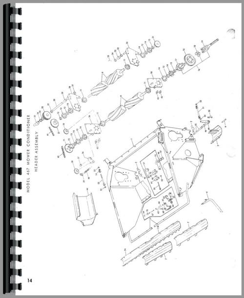 Parts Manual for New Holland 467 Haybine Sample Page From Manual