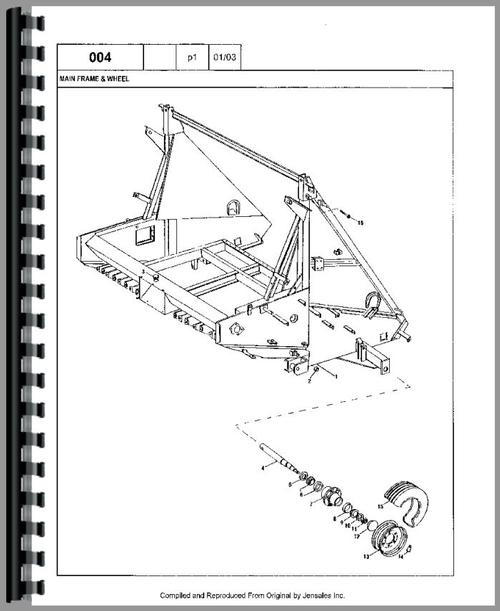 Parts Manual for New Holland 851 Baler Sample Page From Manual