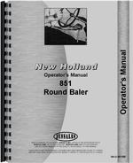 Operators Manual for New Holland 851 Baler