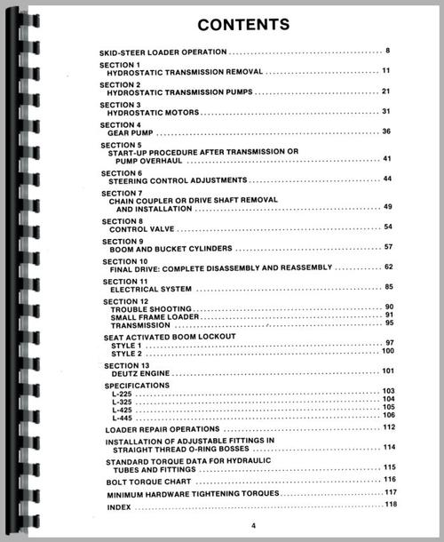 Service Manual for New Holland L425 Skid Steer Sample Page From Manual