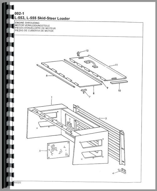 Parts Manual for New Holland L553 Skid Steer Sample Page From Manual