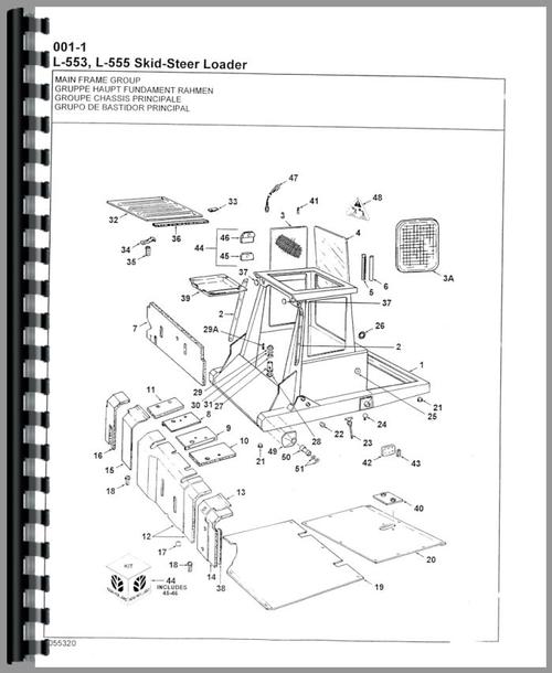 Parts Manual for New Holland L555 Skid Steer Sample Page From Manual
