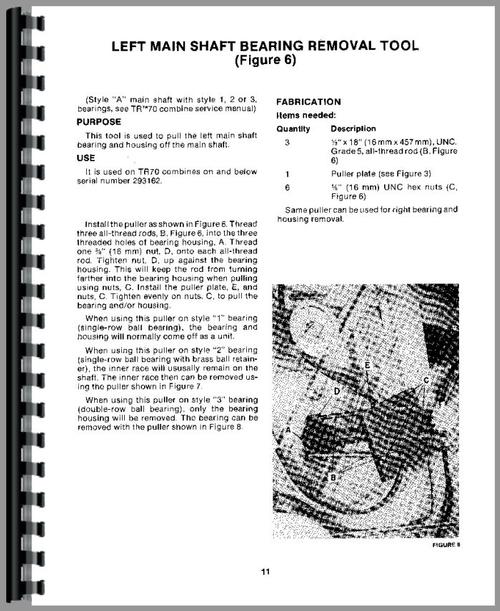 Service Manual for New Holland TR95 Combine Sample Page From Manual