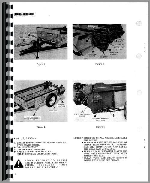 Operators & Parts Manual for New Idea 214 Manure Spreader Sample Page From Manual
