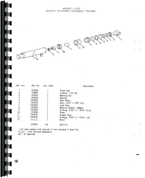 Parts Manual for New Holland L225 Skid Steer Sample Page From Manual