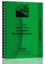 Operators Manual for Oliver All Cletrac Lube Specs