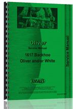 Service Manual for Oliver 4-78 Backhoe Attachment