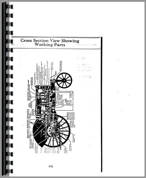 Service Manual for Oliver (Hart Parr) Hart Parr 18-27 Tractor Sample Page From Manual