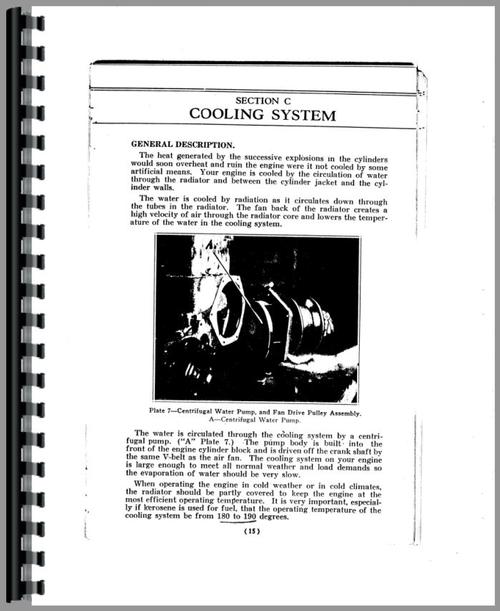 Service Manual for Oliver (Hart Parr) Hart Parr 28-44 Tractor Sample Page From Manual