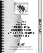 Parts Manual for Oliver 4-115 Tractor