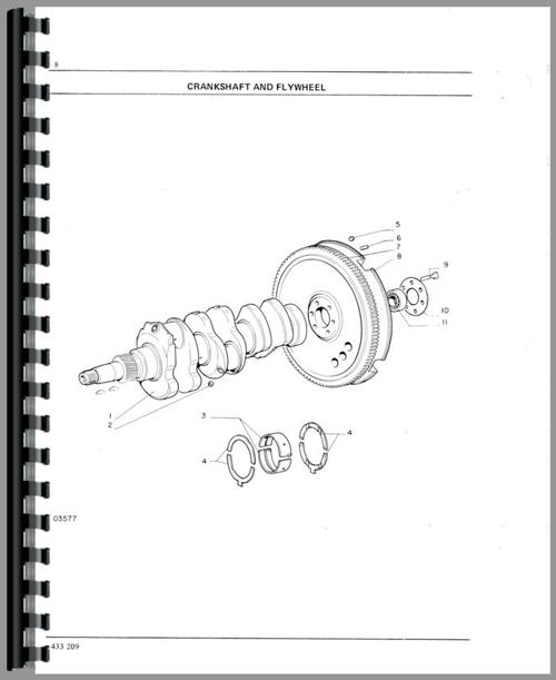 Parts Manual for Oliver 1250A Tractor Sample Page From Manual