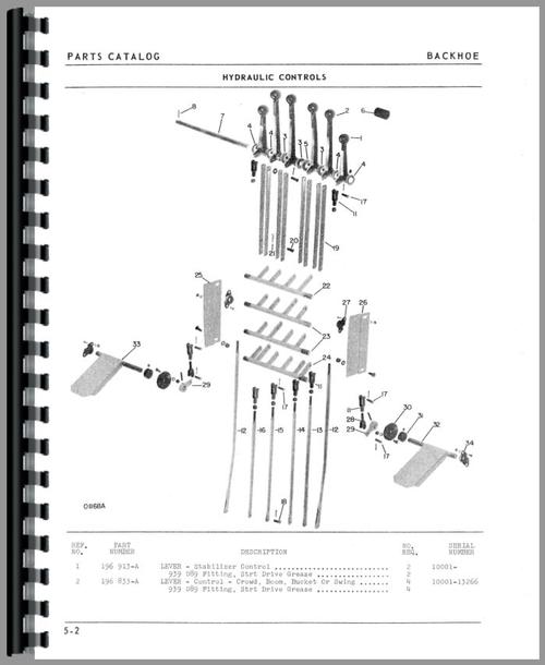 Parts Manual for Oliver 1550 Backhoe Attachment Sample Page From Manual