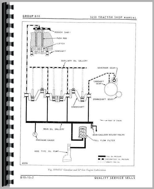 Service Manual for Oliver 1650 Tractor Sample Page From Manual