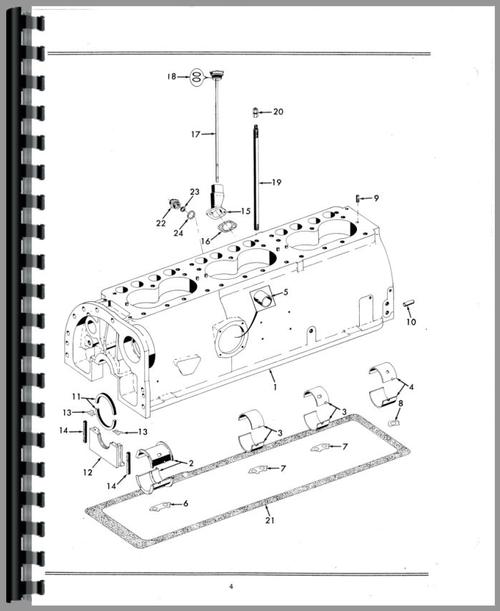 Parts Manual for Oliver 1865 Tractor Sample Page From Manual