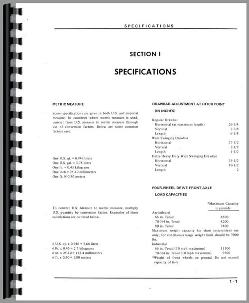 Operators Manual for Oliver 1955 Tractor Sample Page From Manual
