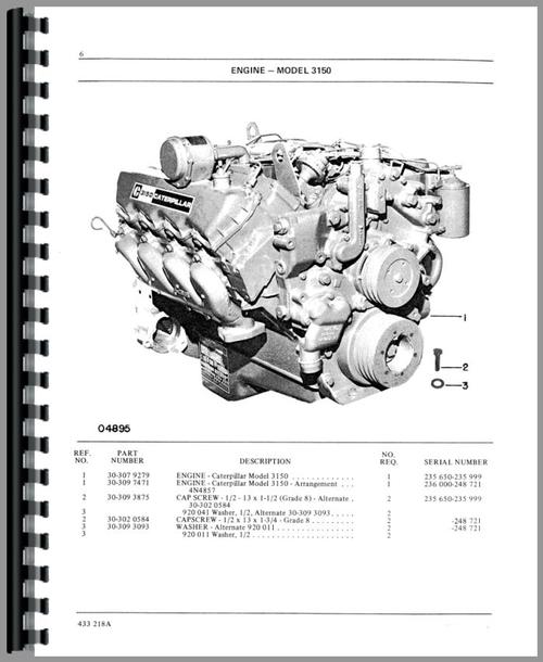 Parts Manual for Oliver 2255 Tractor Sample Page From Manual