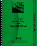 Operators Manual for Oliver 415 Mower