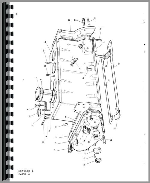 Parts Manual for Oliver 500 Tractor Sample Page From Manual