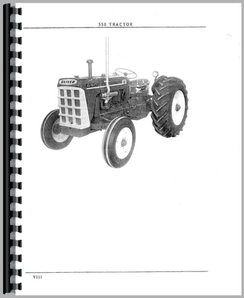 Operators Manual for Oliver 550 Tractor Sample Page From Manual