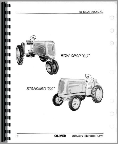 Service Manual for Oliver 60 Tractor Sample Page From Manual