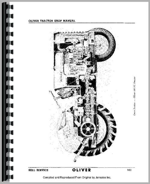 Service Manual for Oliver 66 Tractor Sample Page From Manual