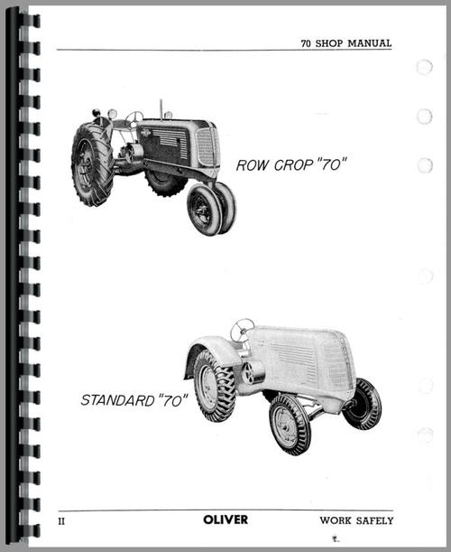 Service Manual for Oliver 70 Tractor Sample Page From Manual