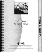 Operators Manual for Oliver 770 Tractor