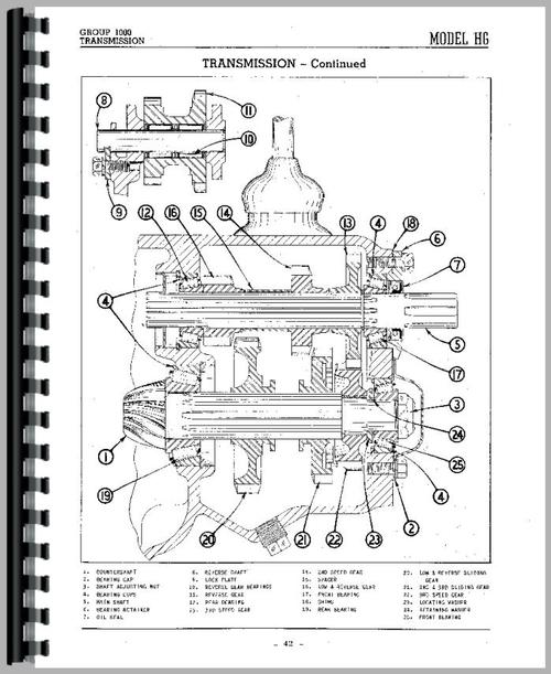 Service Manual for Oliver HG Cletrac Crawler Sample Page From Manual
