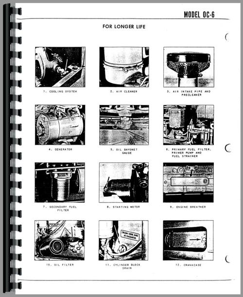 Service Manual for Oliver OC-6 Cletrac Crawler Sample Page From Manual