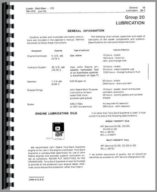 Service Manual for Owatonna 1700 Skid Steer Loader Sample Page From Manual