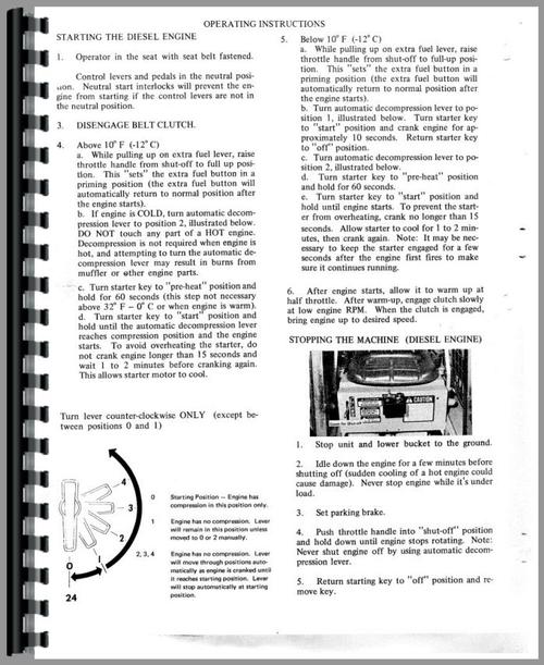 Operators Manual for Owatonna 310 Skid Steer Loader Sample Page From Manual