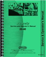 Service & Operators Manual for Rumely 20-40-G Oil Pull Tractor
