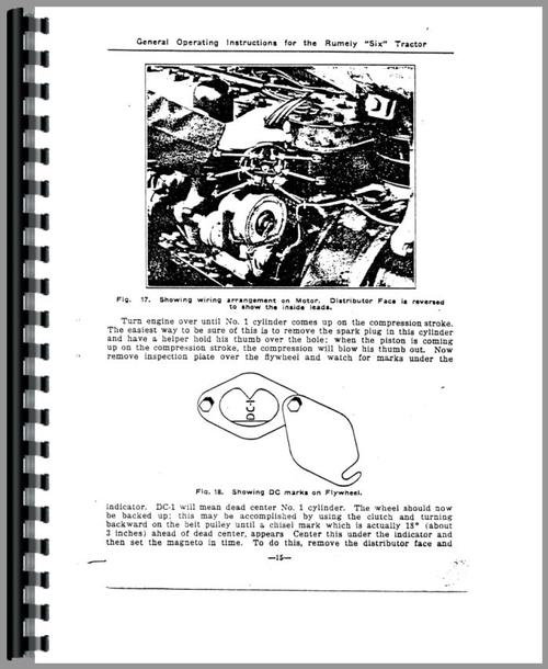Service Manual for Rumely 6-A Oil Pull Tractor Sample Page From Manual