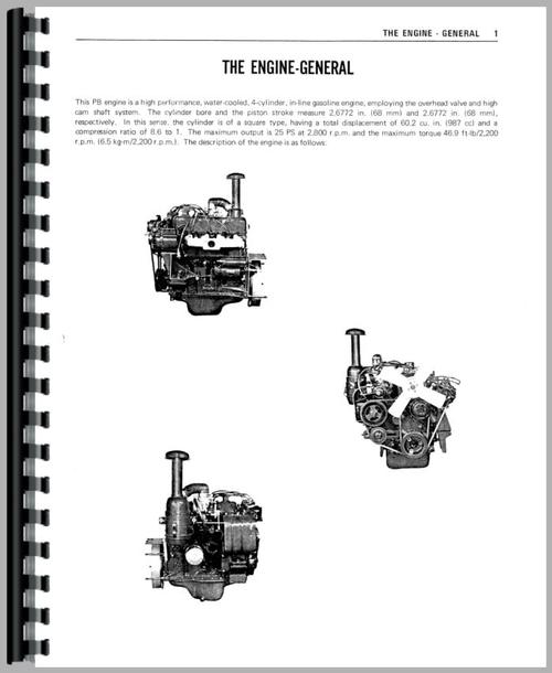 Service Manual for Satoh S650G Tractor Sample Page From Manual