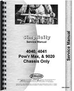 Service Manual for Simplicity Power Max9020 Lawn & Garden Tractor