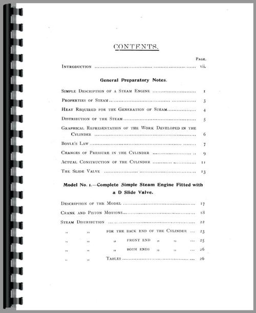Service Manual for Steam Engines all Steam Engines Sample Page From Manual