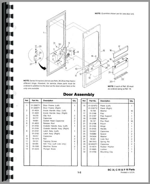 Parts Manual for Steiger Cougar III Tractor Sample Page From Manual
