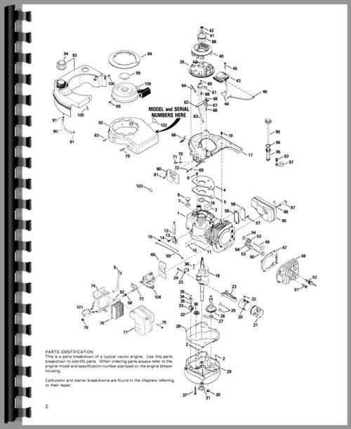 Service Manual for Tecumseh Vector Engine Sample Page From Manual